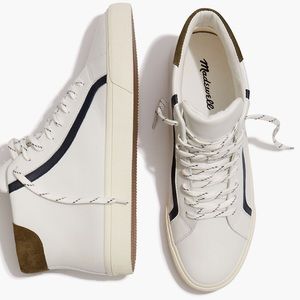 Madewell - Sidewalk High-Top Leather Sneakers